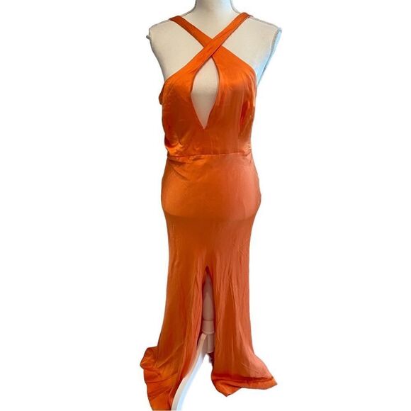 Bardot Tangerine Orange Gown Size US 8 NWT - Picture 1 of 5